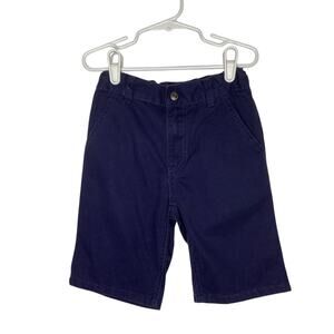 Calvin Klein Navy Blue Flat Front Chino Shorts Uniform Boys 6